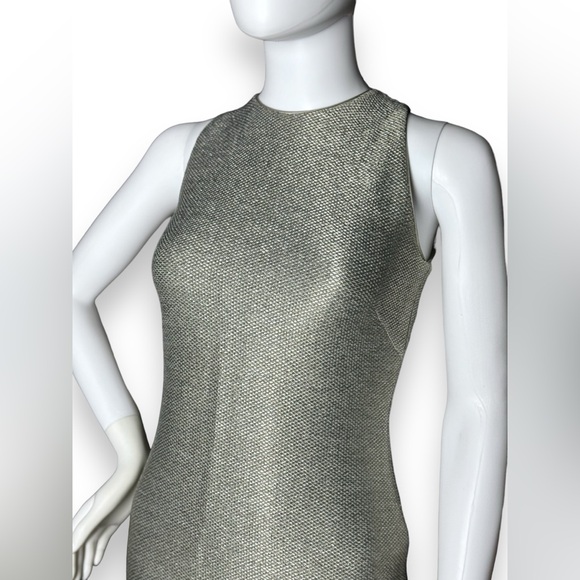 Akris Structured Metallic Techno Weave Sheath Dress - Picture 4 of 13